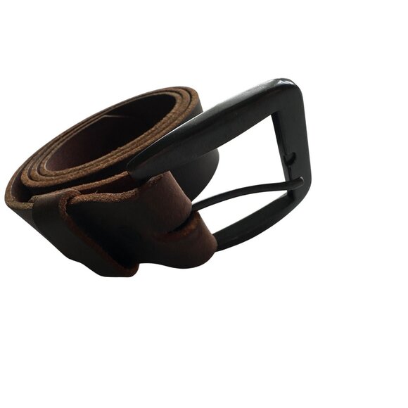 3D Belts Brown Leather Belt Black Buckle Made In USA Durable Stylish Size 36 - Picture 3 of 5